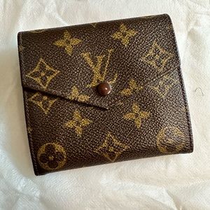 Louis Vuitton Monogram Compact Elise DoubleSided Snap wallet excellent condition